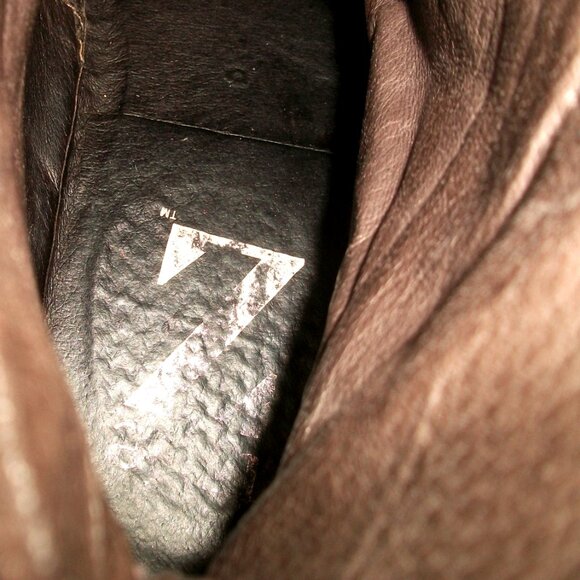 Ermenegildo Zegna Handmade Brown Leather Luxury Hobo Boots 11M $1420 - Picture 9 of 13